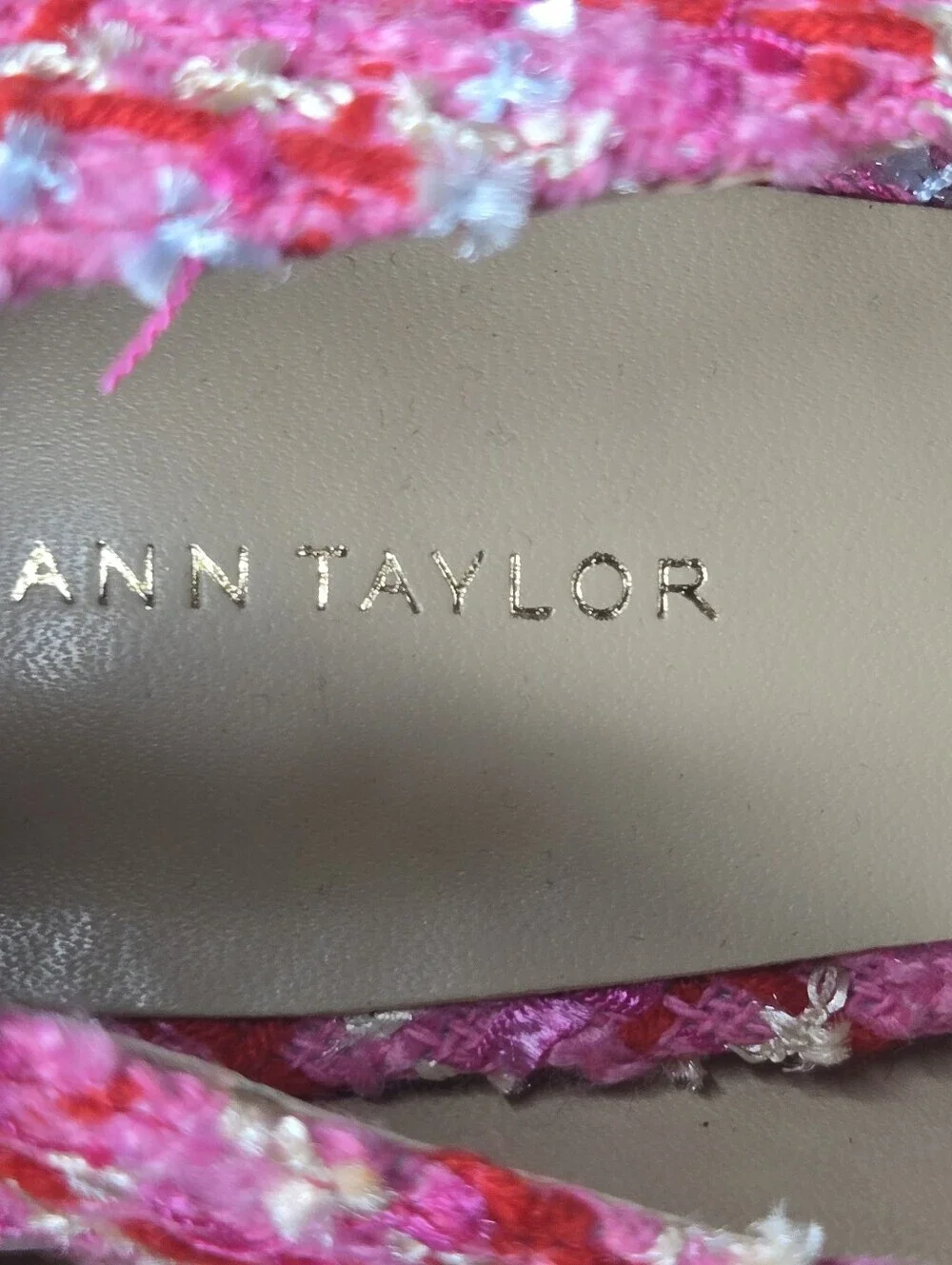 Ann Taylor Womens Pink Charm Tweed Point Toe Azra Pumps Heels Size 9